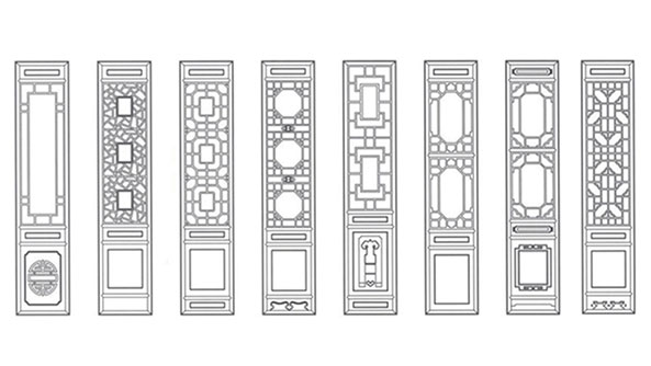 峡江喜迎门中式花格CAD设计图样式大全