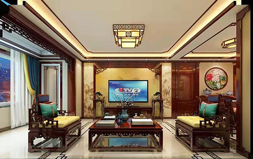 峡江住宅新中式风格装修，尽显奢华品味